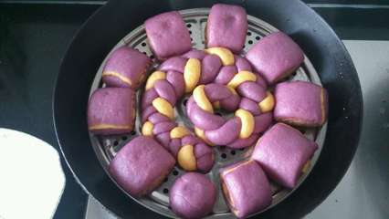 南瓜紫薯雙色饅頭