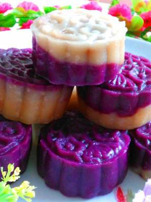 雙色紫薯糯米糍