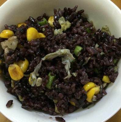 炒紫米飯