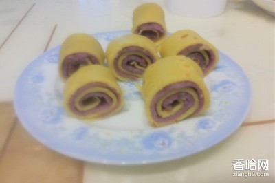 玉米面紫薯卷
