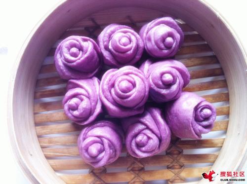 紫色玫瑰馒头