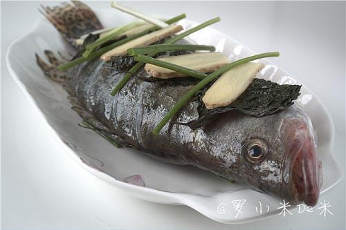 紫蘇蒸鱖魚