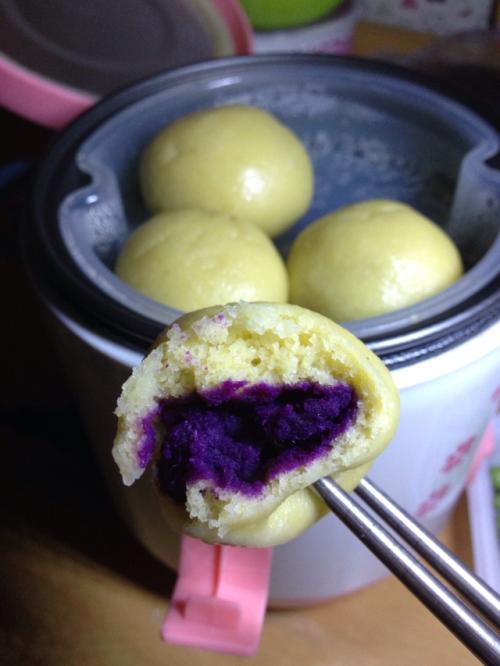 紫薯玉米麵饅頭