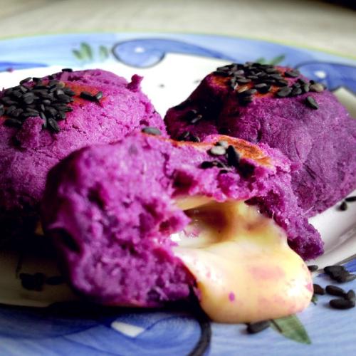 芝心紫薯饼