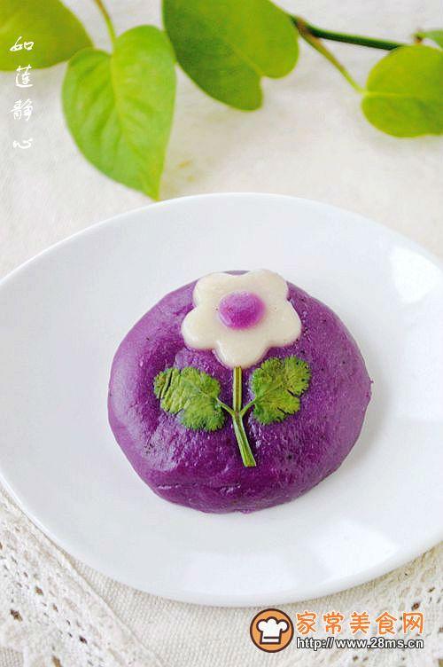 花朵紫薯餅
