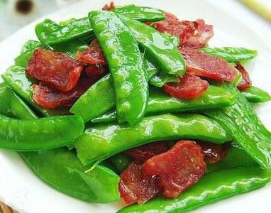 荷兰豆炒腊肠
