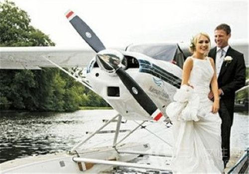 空中直升机婚礼的准备