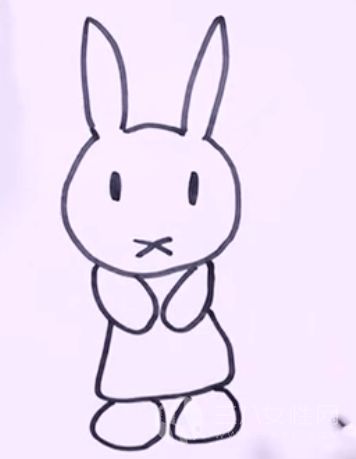 米菲兔简笔画的步骤