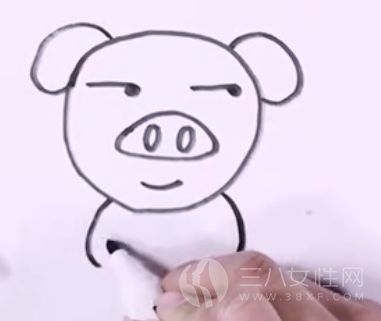 小猪的简笔画的教学步骤