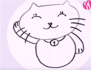 招财猫的简笔画的教学视频 招财猫的简笔画教学步骤