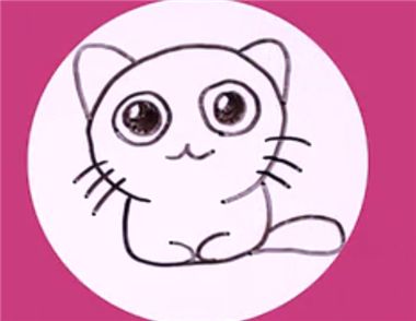 大眼貓咪的畫法 大眼貓咪的簡筆畫教程
