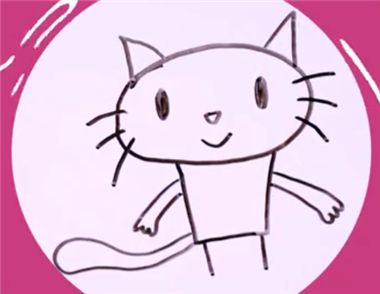 活力小猫的简笔画的教学视频以及步骤