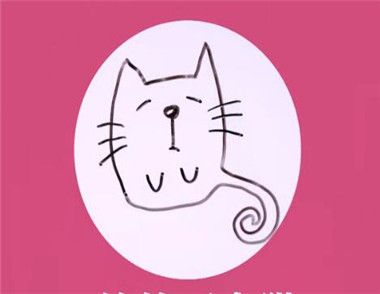 呆萌貓簡筆畫的視頻教程 呆萌貓的畫法步驟