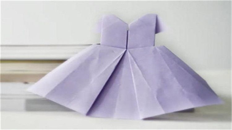折纸连衣裙 连衣裙的折法