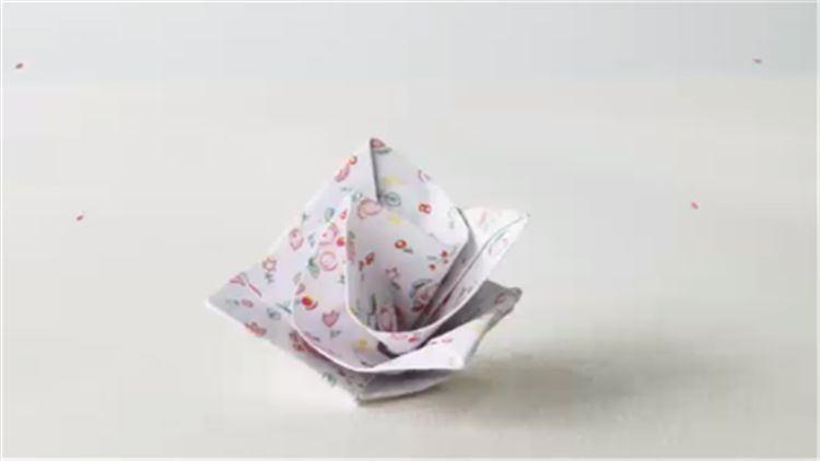 折纸教程 折玫瑰花折纸教程步骤