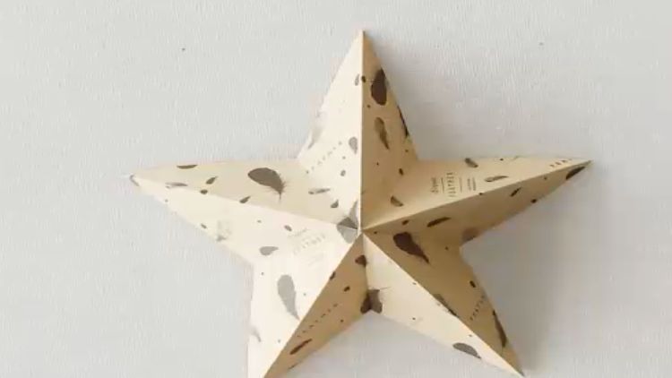 立体构成折纸 五角星折纸方法