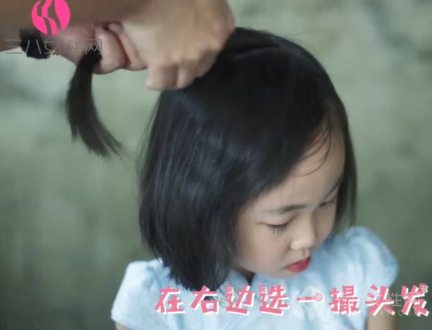 儿童公主发型皇冠扎法