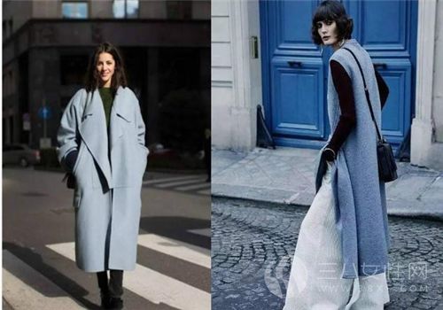 冬天雾蓝色大衣怎么穿好看 颜色搭配很重要