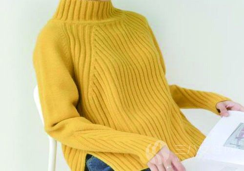 黄色长毛衣