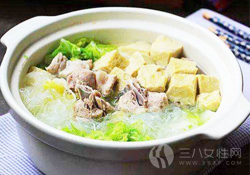 水煮白菜凍豆腐
