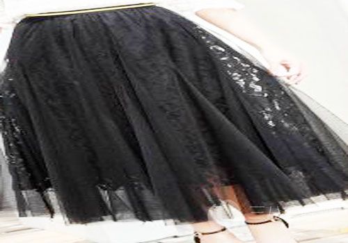 黑色网纱半身裙