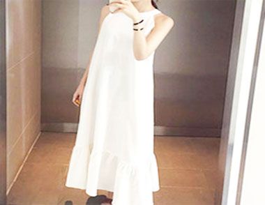 白色寬鬆長裙子怎麼搭好看