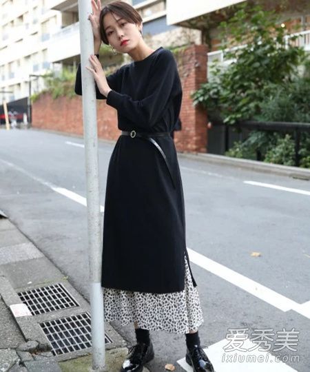 日本女孩冬天穿衣搭配技巧 用长版小洋装穿出简洁美丽动人平时look