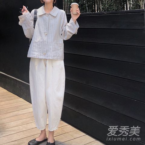 裤腿有点儿缩紧的九分裤搭哪些上衣外套漂亮 夏天九分裤和上衣外套配搭示范性