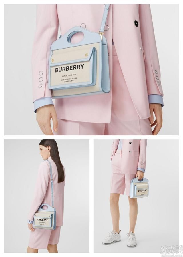 「新包」Burberry夏天新配色包包：浅蓝色、荧光黄、雾灰