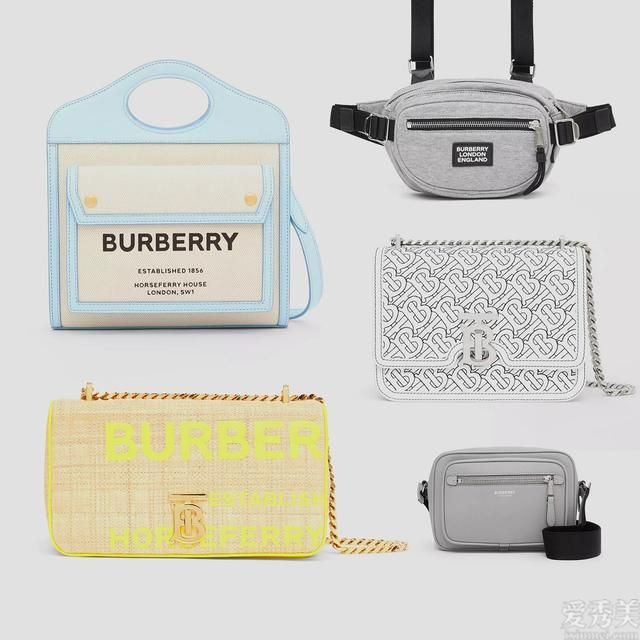 「新包」Burberry夏天新配色包包：浅蓝色、荧光黄、雾灰