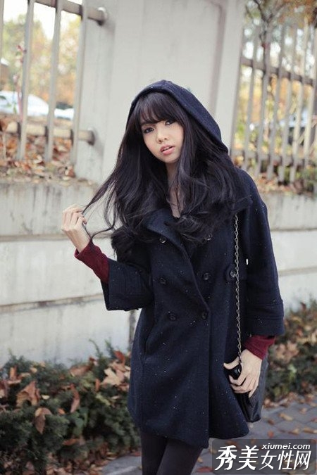 冬日巧搭出韩系女孩的味道