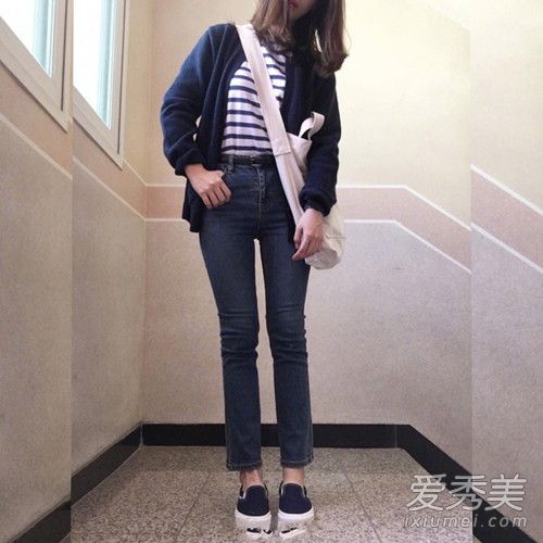 韩国小姐姐简约chic的初秋搭配 甜美又舒适！