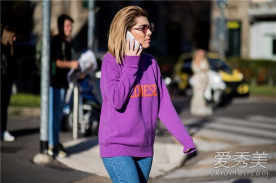 紫色风潮来袭 看街头名人们如何驾驭2018年度流行色紫外光