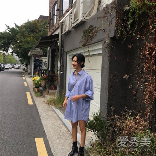 秋季衬衫怎么搭配 穿上长袖衬衫连衣裙回头率超高！