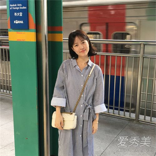秋季衬衫怎么搭配 穿上长袖衬衫连衣裙回头率超高！