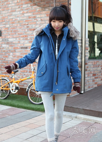 矮个子女生冬季搭配 棉衣巧穿高挑身材