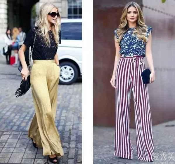 宽腿裤有了新的想法，其中许多款式甚至更高。