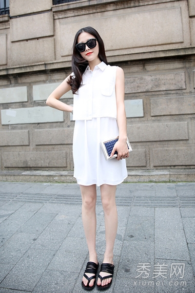夏季连衣裙款式 白色更清新简约