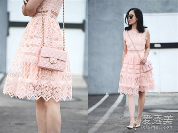 粉色连衣裙怎么搭配 打造大人感甜美的粉嫩色连身裙