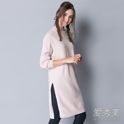 天冷也能睡到最后一刻 针织连衣裙穿搭秘诀 冬季穿搭图片