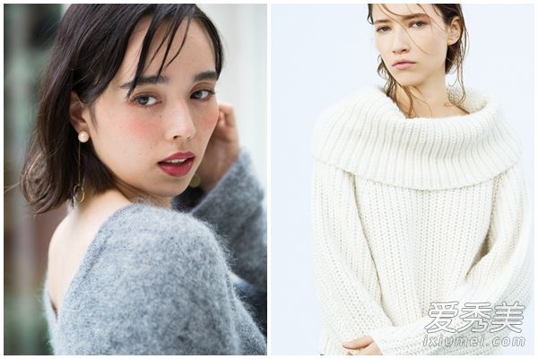 让男友目光离不开你 性感女人味针织衫这样穿 针织衫穿搭图片
