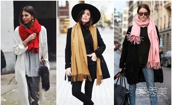 围巾搭配图片 保暖时尚全靠它 围巾的系法