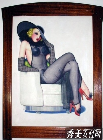 透视装黑丝袜 50年代的性感与时尚