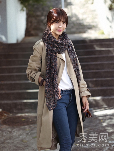 韩国MM支招围巾搭配 8种系法美丽动人