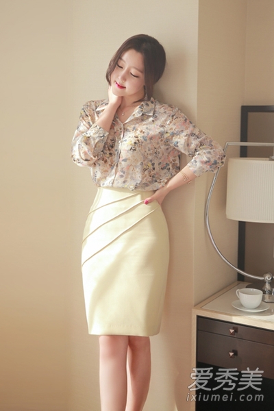 新款長袖印花襯衫 小女人春天必備
