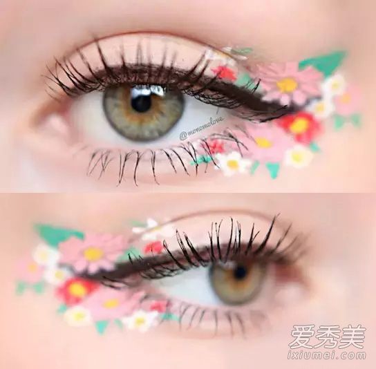 2016春季彩妝：甜美風“花朵眼線”教程