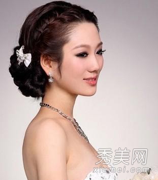唯美的韩式新娘盘发发型 步骤图解