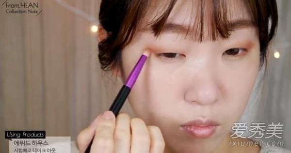 韩式单眼皮眼妆 图解安昭熙单眼皮眼线的画法
