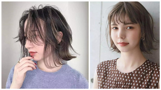 2019流行层次短发发型图片女 带层次的齐肩短发发型