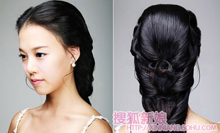 韩国女人精致优雅新娘发型